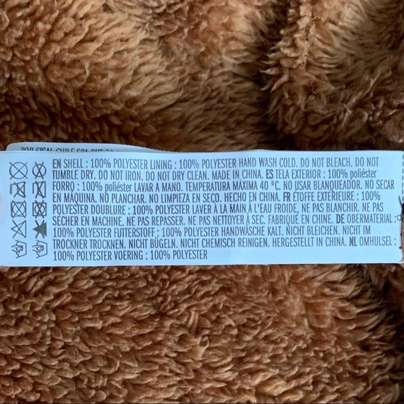 F21 | Oversized Teddy Bear Pullover Brown Hoodie - Picture 7 of 7